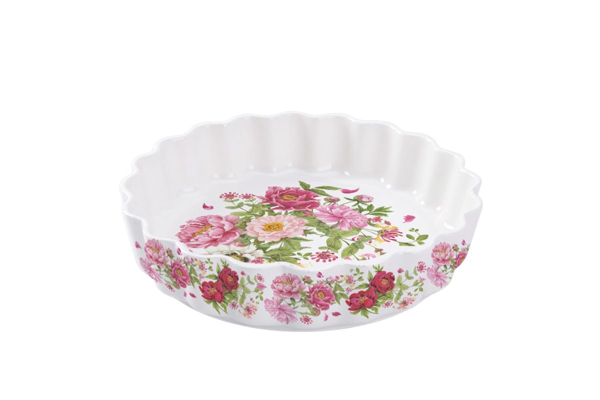 Teglia da forno in porcellana Peonia - 24.5x5.5 cm - Isabelle Rose